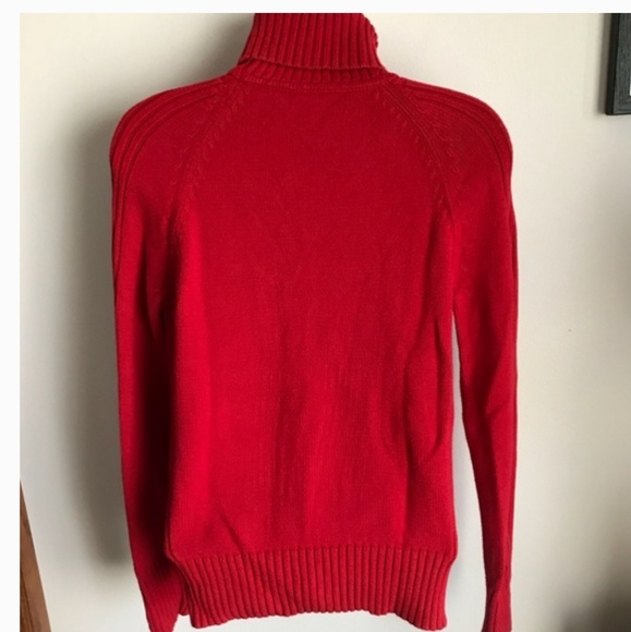 LRL Lauren Ralph Lauren 
Red knit turtle neck - Picture 2 of 4